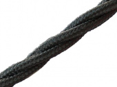 Витой ретро кабель для внешней проводки Werkel Retro 3х2,5мм черный - купить в Санкт-Петербурге
